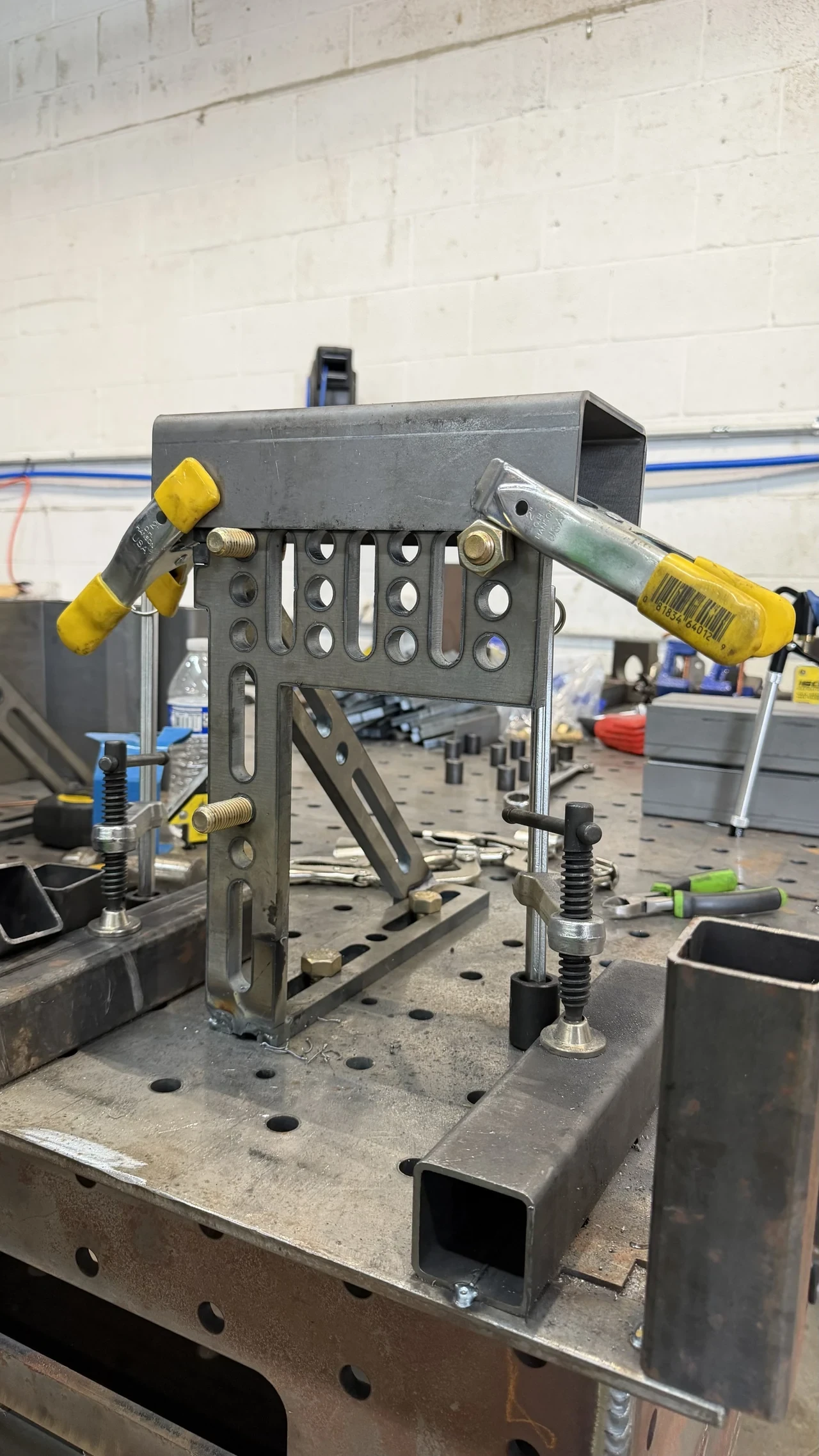 Fabrication setup at the work table